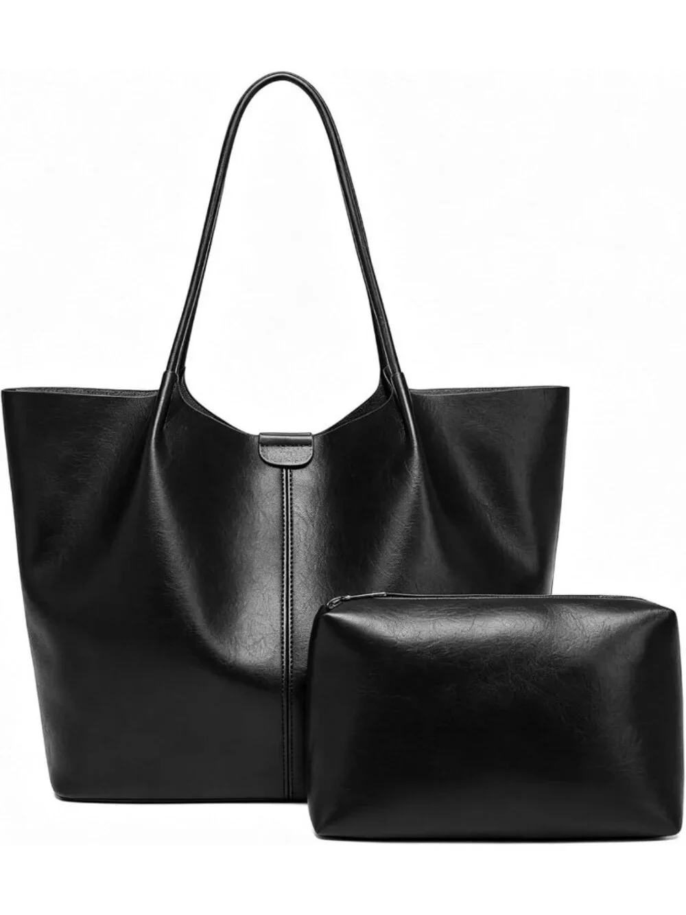 Large Capacity Soft Leather Tote Bag for Women - Multi-Use Purse for Work